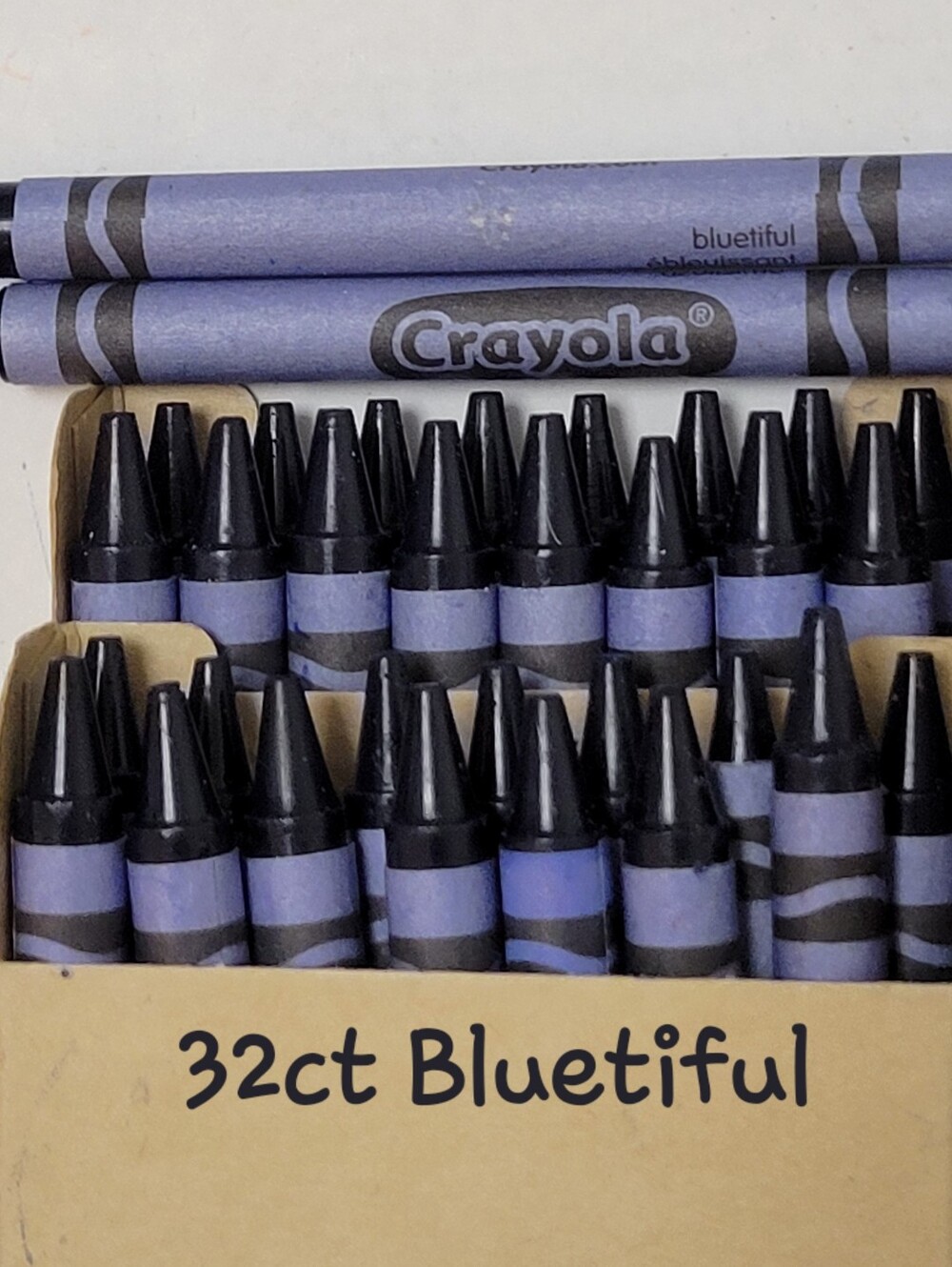 (32) Crayola Crayons (Bluetiful) Single Color Bulk Lot